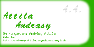 attila andrasy business card
